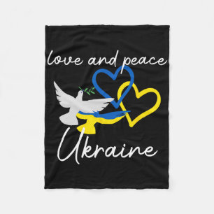 Ukraine Support Hope Positivity Peaceful Dove Enth Fleece Blanket