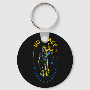 Ukraine Support - Lady Justice Keychain