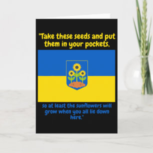 Ukraine Support Sunflower Pur These Seeds In Your Card