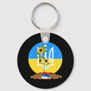 Ukraine Support Sunflower Seeds Stand With Ukraine Keychain