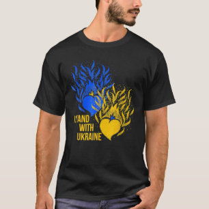 Ukraine Support Ukrainian Flag Colour Blue Yellow  T-Shirt