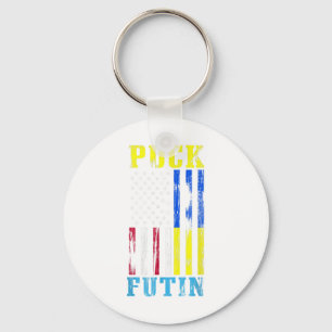 Ukraine Supports End War Promote Peace Ukrainian  Keychain