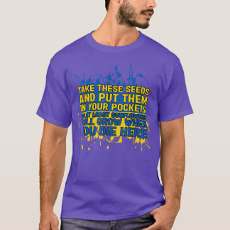 Ukraine Tournesol Graine Un T-shirt Ukrainien