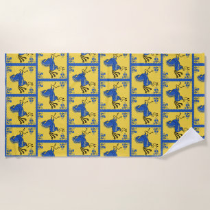 Ukraine Traditional Slavic Folk Art   Beach Towel