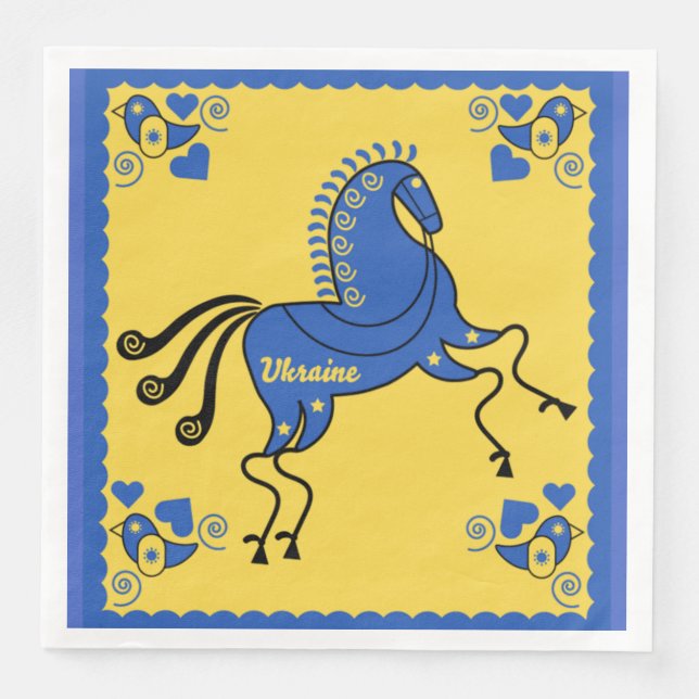 Ukraine Traditional Slavic Folk Art   Napkin (Front)