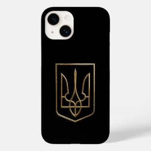Ukraine Trident Gerfalcon Crest golden dented Case-Mate iPhone 14 Case