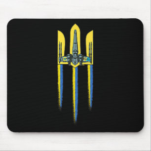 Ukraine Trident Tryzub Symbol Crest Ukrainian Logo Mouse Pad