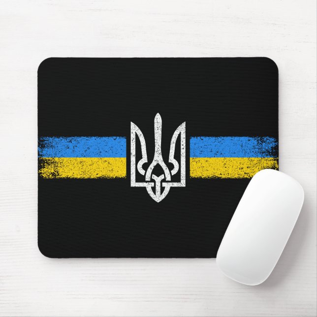 Ukraine Trident - Ukraine Flag Symbol Mouse Pad (With Mouse)