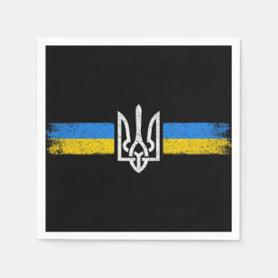 Ukraine Trident - Ukraine Flag Symbol Napkin