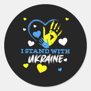 Ukraine Trident Ukraine Flag Ukrainian Flag Ukrain Classic Round Sticker