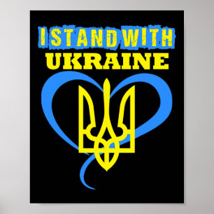 Ukraine Trident Ukraine Flag Ukrainian Flag Ukrain Poster
