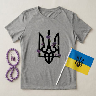 UKRAINE. Trident. Ukrainian Coat of Arms. Tri-Blend Shirt