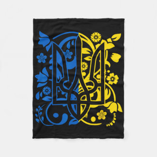 Ukraine Trident Ukrainian Patriot National Blue Ye Fleece Blanket
