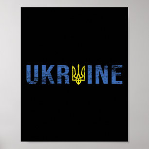 Ukraine Tryzub Shirt Trident Zelensky Military Emb Poster