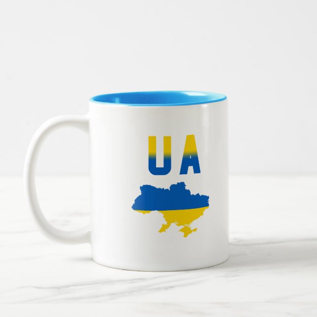 Ukraine Two-Tone Coffee Mug (Left)