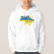 Ukraine typography and wheat ear on Ukrainian flag