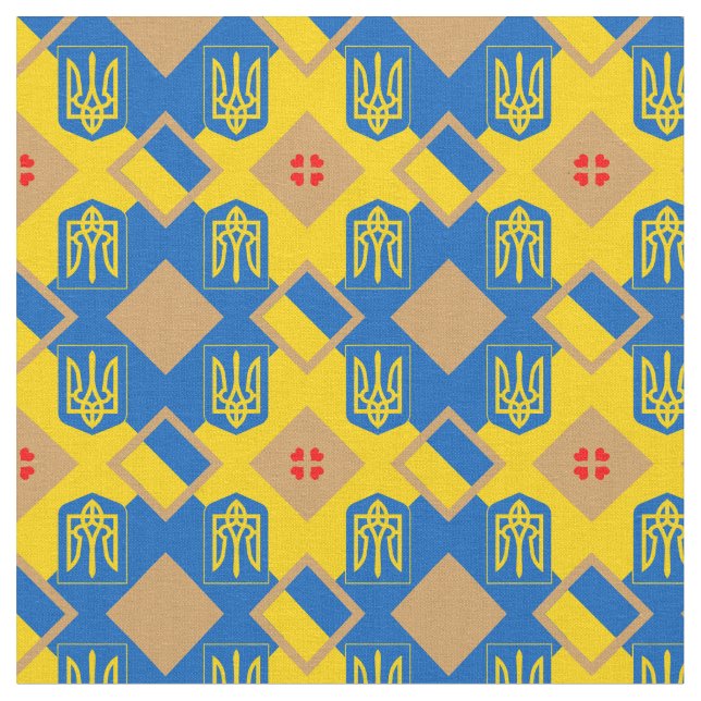 Ukraine & Ukraine Drapeau tendance Mode tissu (Fermer)
