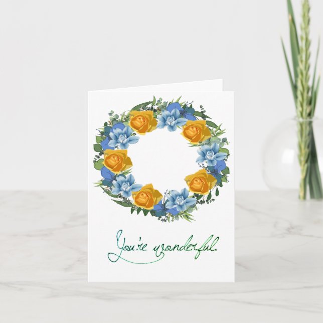 Ukraine Ukraine Uki Floral Wreaths Flag Card (Front)