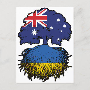 Ukraine Ukrainian Australian Australia Tree Roots Postcard
