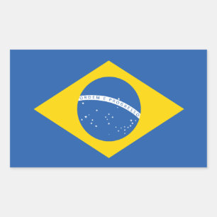 Ukraine Ukrainian Brazil Brazilian Flag Sticker