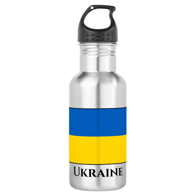 Ukraine (Ukrainian) Flag 532 Ml Water Bottle (Front)