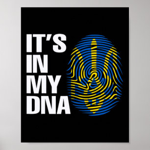 Ukraine Ukrainian Flag Coat Arms Ukraine Dna Poster