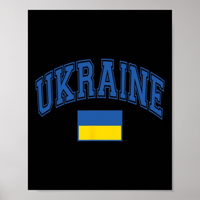 Ukraine Ukrainian Flag Graphic  Poster (Front)