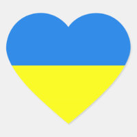 Ukraine – Ukrainian Flag Heart Sticker