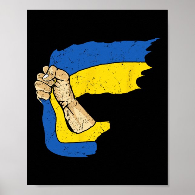 Ukraine Ukrainian Flag Pride  Poster (Front)