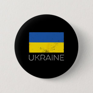 Ukraine Ukrainian Flag Vintage Ukraine Mini Flag 2 Inch Round Button