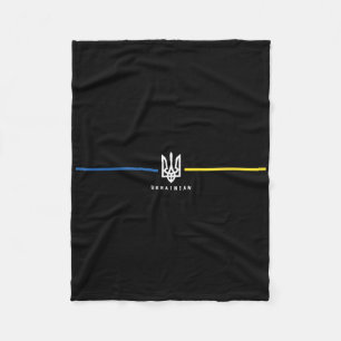 Ukraine Ukrainian Flag Zelensky Tryzub Military Em Fleece Blanket