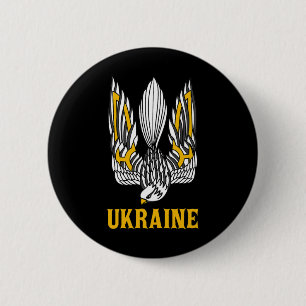 Ukraine Ukrainian Kiev Trysub Eastern Europe 1  2 Inch Round Button
