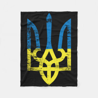 Ukraine Ukrainian Kiew Trysub Flag 15 Fleece Blanket