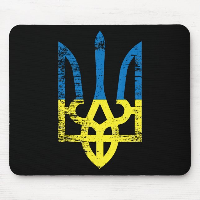 Ukraine Ukrainian Kiew Trysub Flag 15  Mouse Pad (Front)