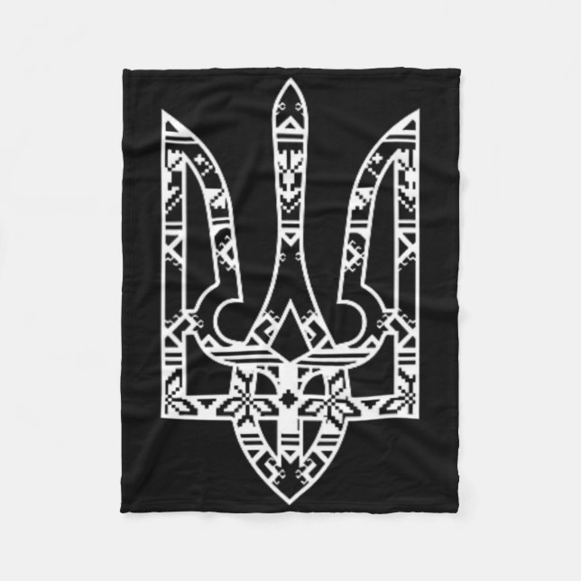 Ukraine Ukrainian Kiew Trysub Flag 19  Fleece Blanket (Front)
