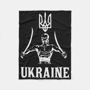 Ukraine Ukrainian Kiew Trysub Flag 8 Fleece Blanket
