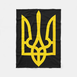 Ukraine Ukrainian National Trident Support Democra Fleece Blanket