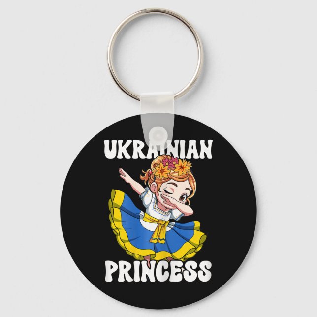 Ukraine Ukrainian Princess  Keychain (Front)