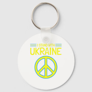 Ukraine Ukrainian Support Anti-war I Stand With Uk Keychain