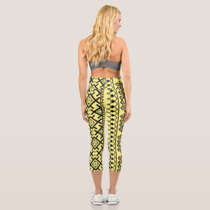 Ukraine Ukrainian Traditional Symbols Design Capri Leggings