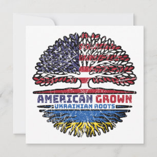 Ukraine Ukrainian US American USA United States Card