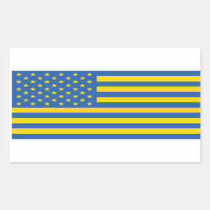 Ukraine Ukrainian USA American United States US Sticker