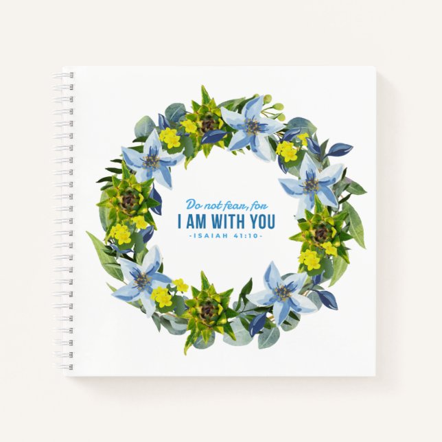 Ukraine Ukrainian Wreath Flowers Faith Hope Notebook (Front)