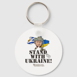 Ukraine Uruguay Flags Zelenskyy Stand With Ukraine Keychain