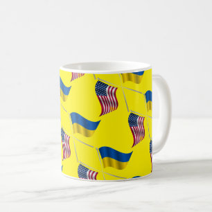 UKRAINE USA COFFEE MUG