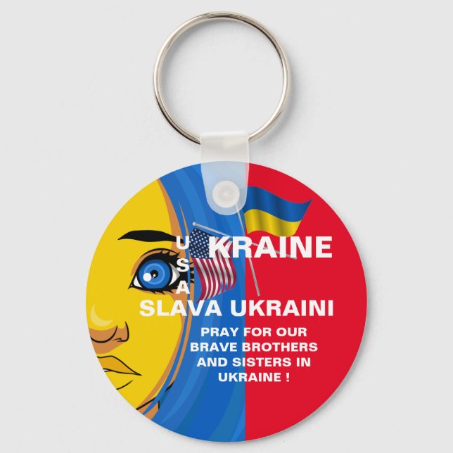 UKRAINE USA    KEYCHAIN (Front)