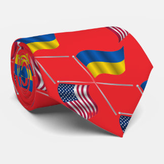 UKRAINE USA NECK TIE