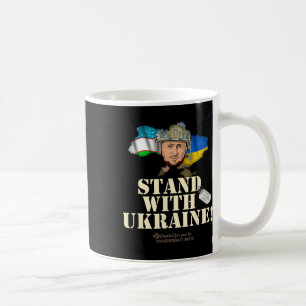 Ukraine Uzbekistan Volodymyr Zelenskyy Stand With Coffee Mug