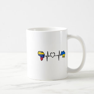 Ukraine Venezuela Flag Ukrainian Venezuelan Heartb Coffee Mug