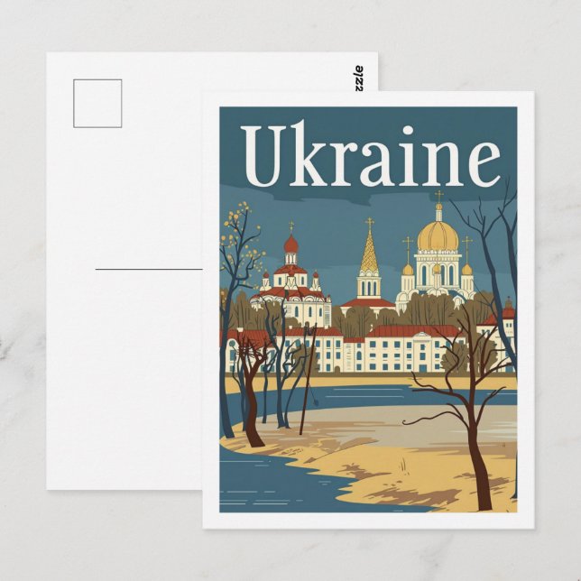 Ukraine Vintage Famous Travel Place  Postcard (Front/Back)